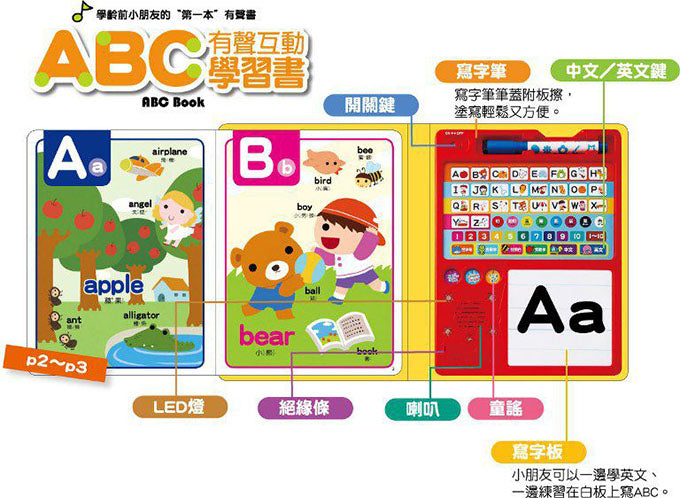 風車 有聲互動學習書系列-ABC