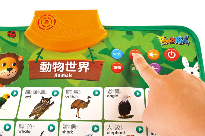 風車 FOOD超人觸控學習掛圖系列-動物有聲掛圖