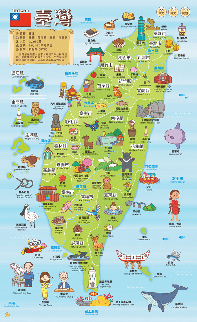 風車 FOOD超人系列-世界地圖百科(200個國家&國旗+4000個雙語單字)