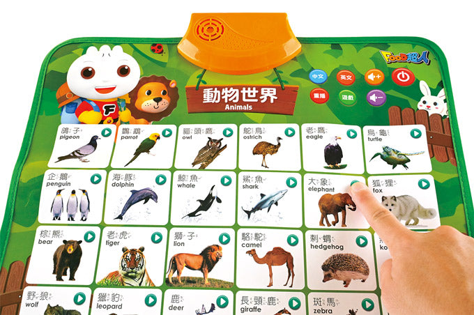 風車 FOOD超人觸控學習掛圖系列-動物有聲掛圖
