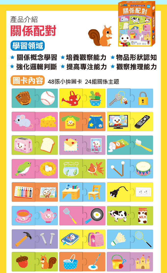 風車 FOOD超人腦力開發圖卡教具系列-關係配對
