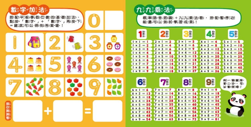 双美 平板系列-孩子的第一台手提觸控平板-ㄅㄆㄇ+ABC+數字加法+九九乘法