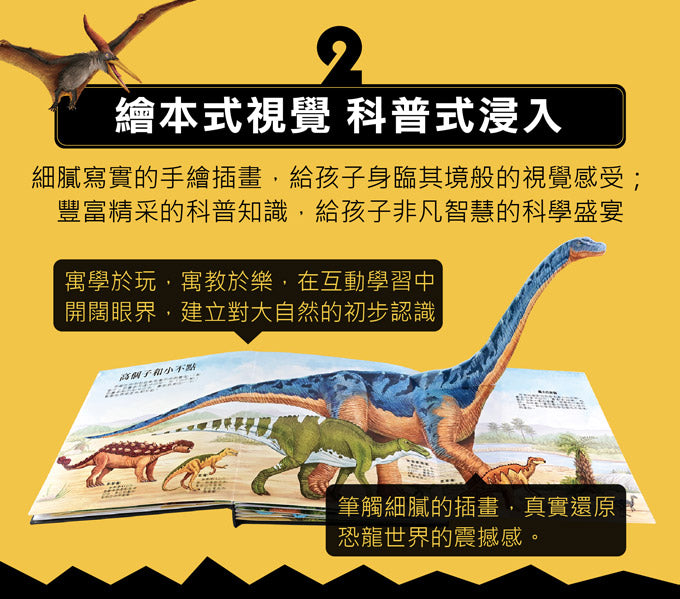 風車 百科立體書系列-會動的大恐龍百科立體書