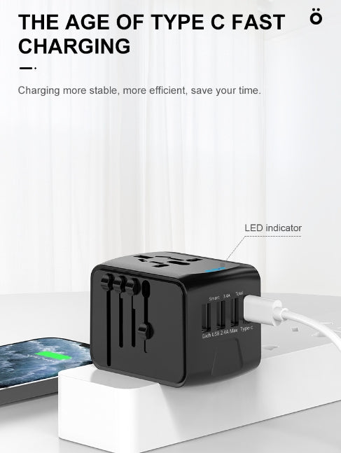 (現貨)旅行 多功能多孔充電器 萬國插座 旅行轉接頭