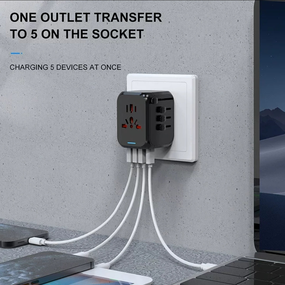 (現貨)旅行 多功能多孔充電器 萬國插座 旅行轉接頭
