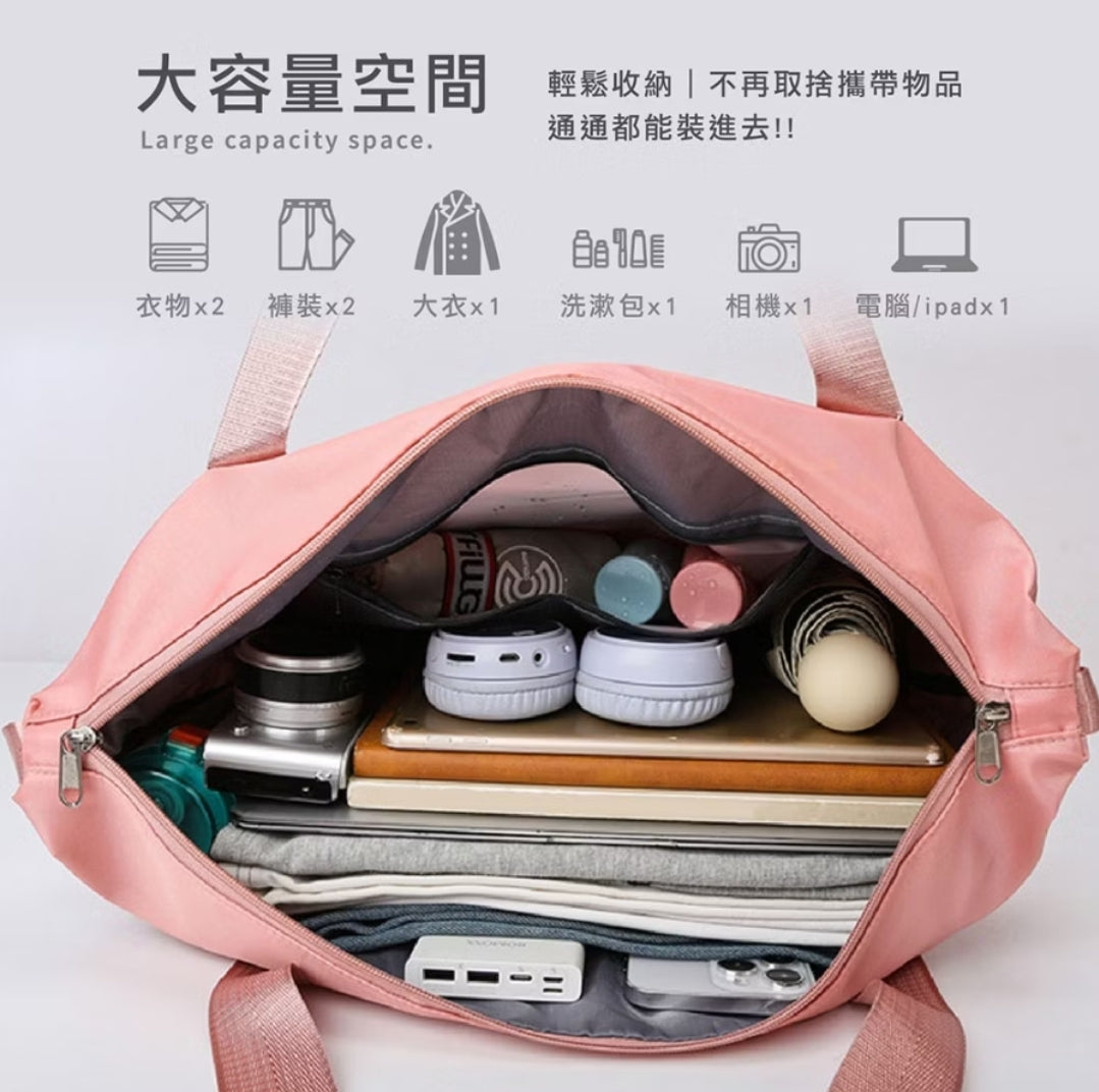 (現貨)可擴充大容量帶滾輪旅行包