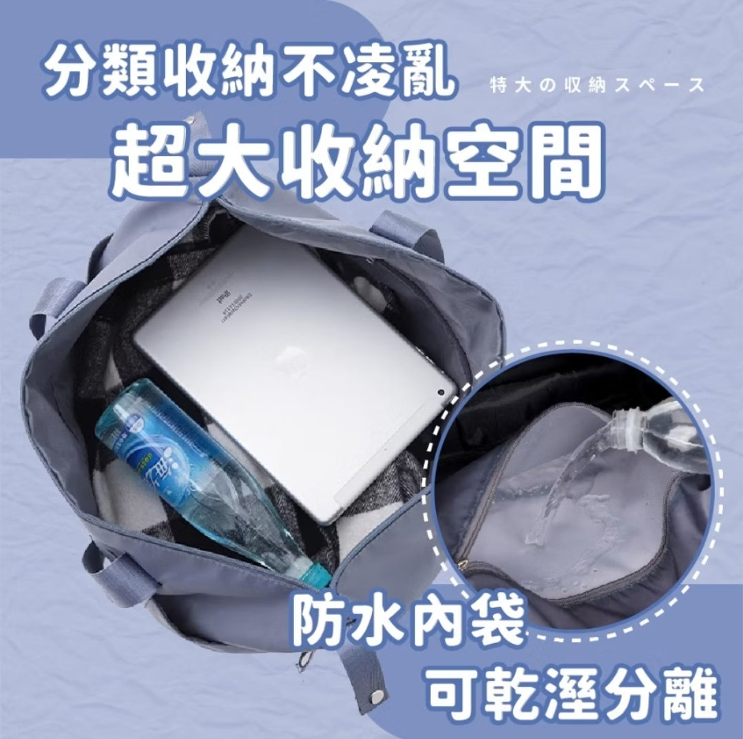 (現貨)可擴充大容量帶滾輪旅行包