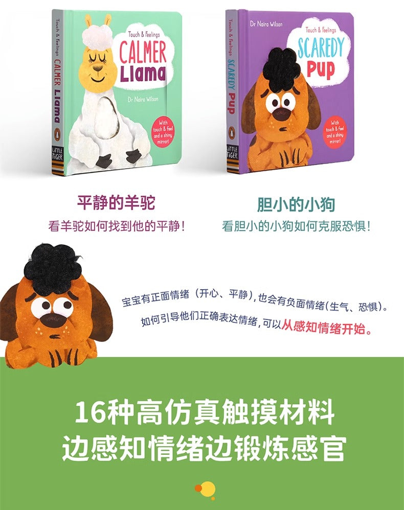 毛毛蟲筆 Touch and Feelings 我的情緒認知觸摸書 4册