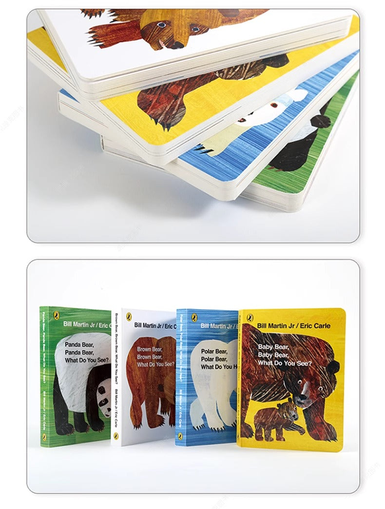毛毛蟲筆 Brown Bear Collection 艾瑞·卡爾棕熊四册盒装 廖彩杏 吳敏蘭書單