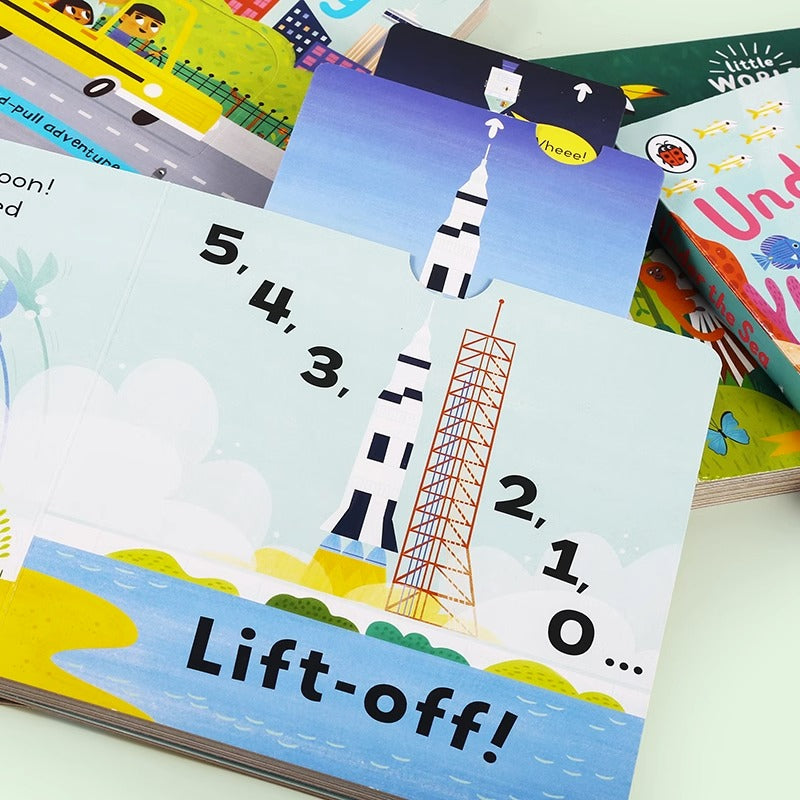 毛毛蟲筆 Little world 小小世界啟蒙認知翻翻書 (4册) 盒装 英文原版