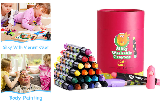 Silky Washable Crayons 6/12/24 Pack