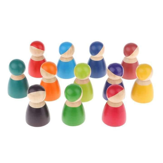 Wooden Rainbow Peg Dolls