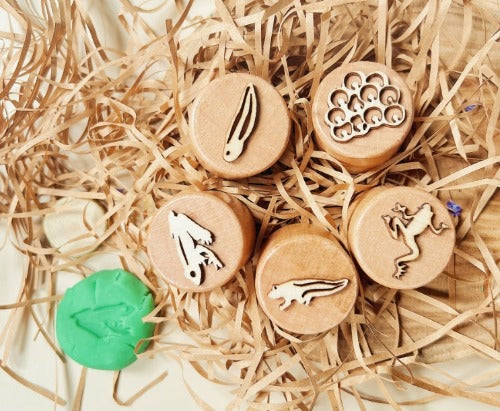 Wooden Playdough Stamp