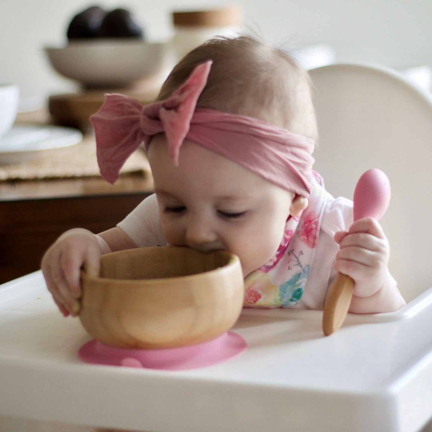 Avanchy Bamboo Suction Baby Bowl + Spoon